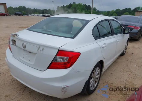 2012 Honda Civic Ex-L из США, поврежденный, VIN 2HGFB2F98CH506487